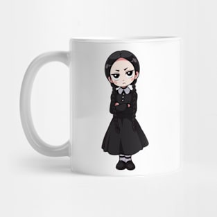 Chibi Style Wednesday Addams Mug